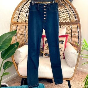 Fashion Nova Button Front Skinny Jeans